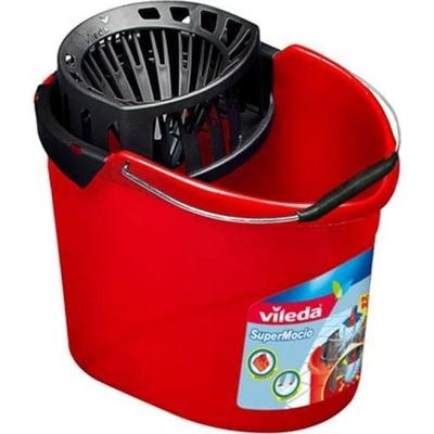 Supermocio Mop Bucket - VILEDA - 10 L - Red and Black - Recycled Plastic