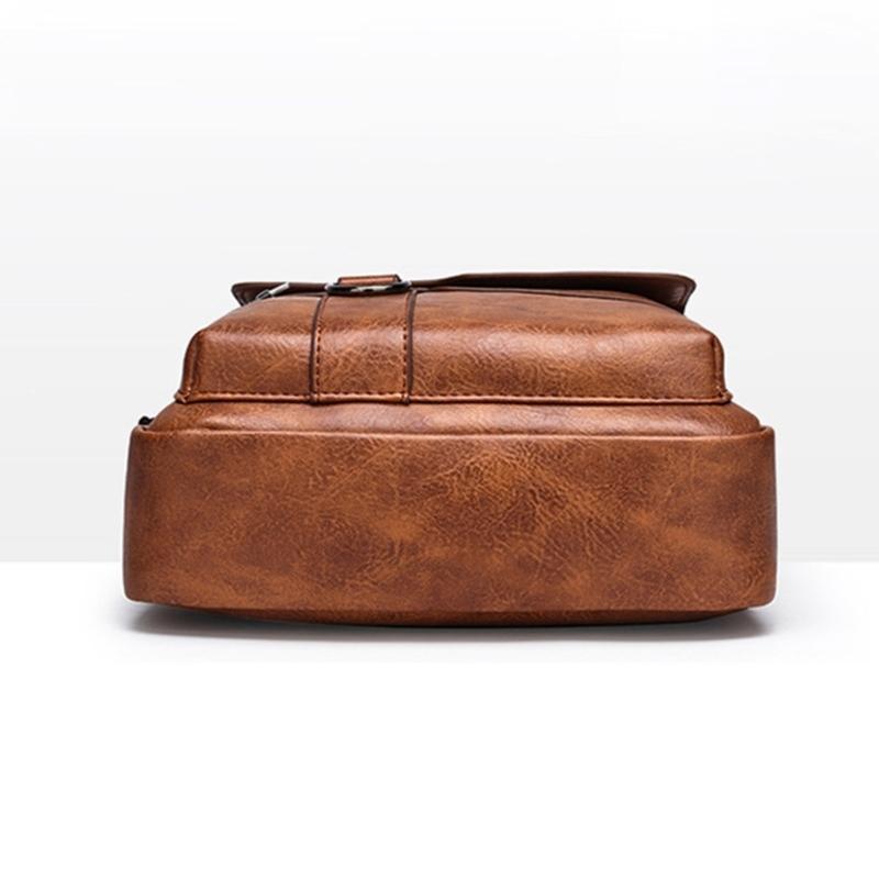 PU Leather Shoulder Bags for Men Crossbody Bag Travel Office Business Bag