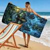 Name Custom Aliens Print Beach Towel, Large Soft Quick Dry Towel for Beach Camping Swimming