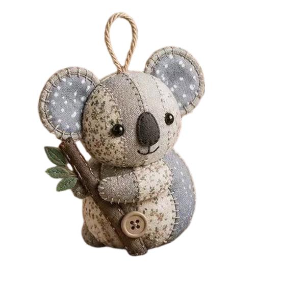 DIY Patchwork Animal Kit, Hand Sewing Craft Set with Pre-Cut Fabric Stuffing Buttons Threads, Cute Plush Animal Craft Kit Gift for Craft Lovers