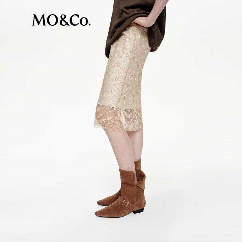 MO&Co. Exquisite Lace High-Waist Skirt