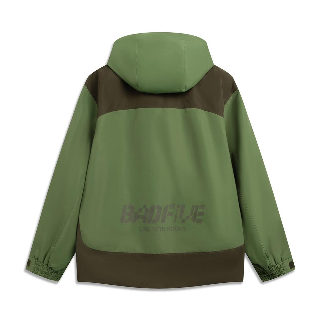 Li Ning Basketball Series Sports Hooded Zipper Warm Windbreaker Men Outerwear AWBV105-2