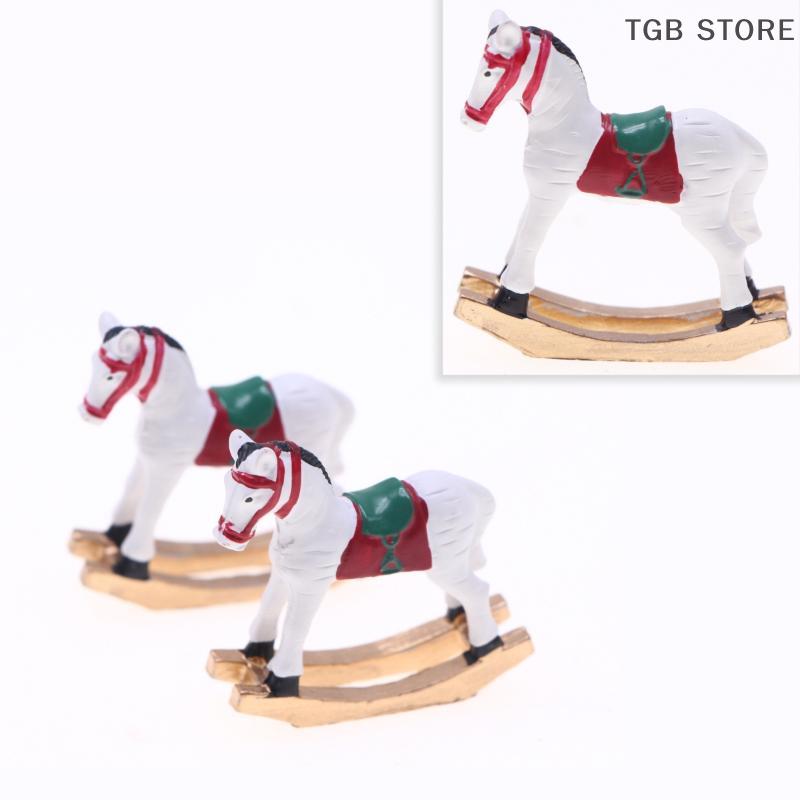1 Pcs Mini Christmas Decoration Dollhouse Trojans Model Toy 1/12 Miniature Doll House Accessories Bedroom Scene Prop