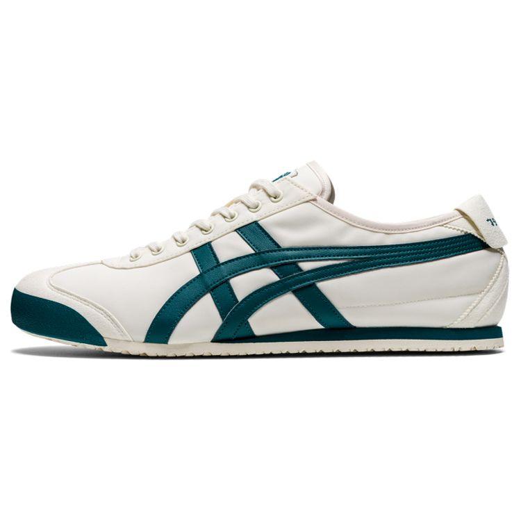 ONITSUKA TIGER Mexico 66 Textil Syntetická kůže Sportovní Pohodlné Protiskluzové Nízké Lifestylové Neformální Boty Unisex tenisky Bílá Zelená 1183B497-103