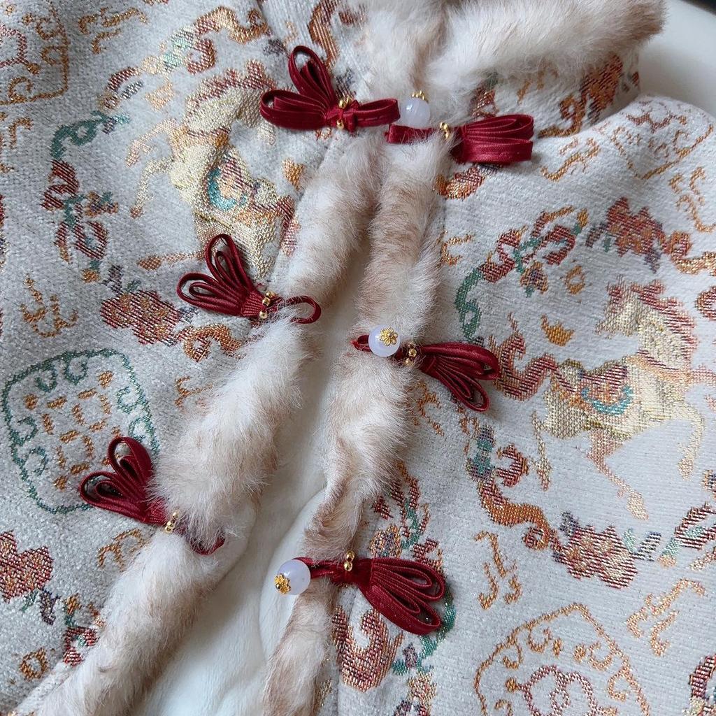 Girls' Winter Chinese Style Suit: New Arrival Thickened Jacket & Trousers Two-Piece Set