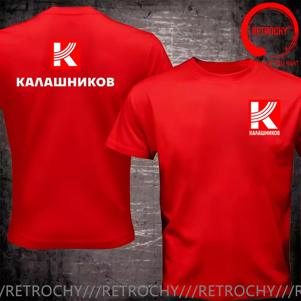 Russia Kalashnikov Military Printing TShirt ONeck Tee Shirt Cotton Tshirt Russian Army Unisex T Shirt Stylish Fashion Clothing