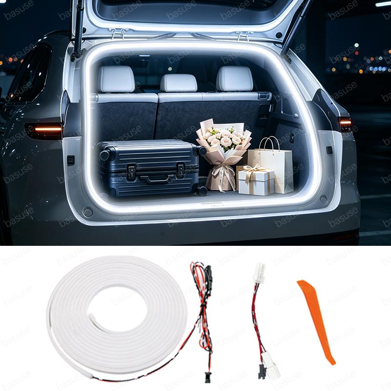 FOR XPENG G6 Trunk Light Modification Light Atmosphere Lights White Warm White Rear Trunk LED Light Bar