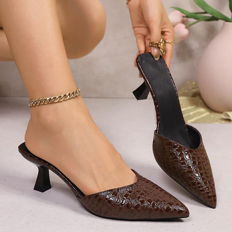 New Style Oversized Loafers with Pointed Toes and Thin Heels - Women's High-heeled Shoes