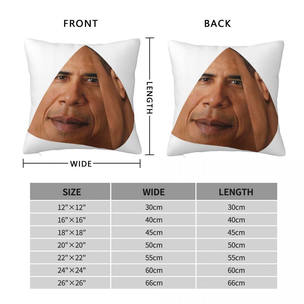 Obamium Obama Triangle Pyramid Square Pillowcase Polyester Linen Velvet Printed Zip Decor Sofa Seater Cushion Cover Wholesale
