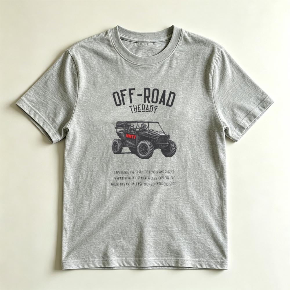 Atv Rider Gift Tshirt Offroad Therapy Rugged Sxs Offroad Vehicle Print Short Sleeve Top Mountain Adventure Casual Tee