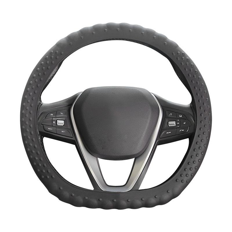 Silicone Steering Wheel Cover Suitable for 38cm Diameter Car Accessories Interior Steering Wheel Protective Decoration Universal