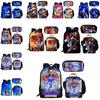 Sonic Anime Schoolbag Set With Cartoon Prints Water Proof Breathable For Kids