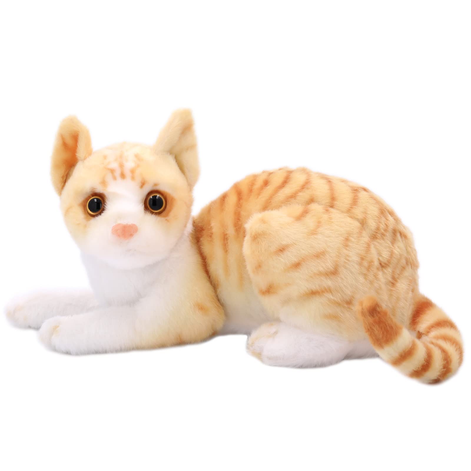 

Реалистичная и милая плюшевая игрушка кошка для коленей [Идеально подходит для детей и пожилых людей] Поставляется в подарочной упаковке Подарок кошка для коленей (Желтовато-бежевый)