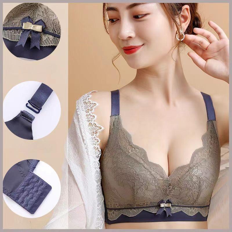 Nová krajková latexová podprsenka Dívčí oblečení Collect Boční prsa Nastavitelná neocelová kroužková podprsenka