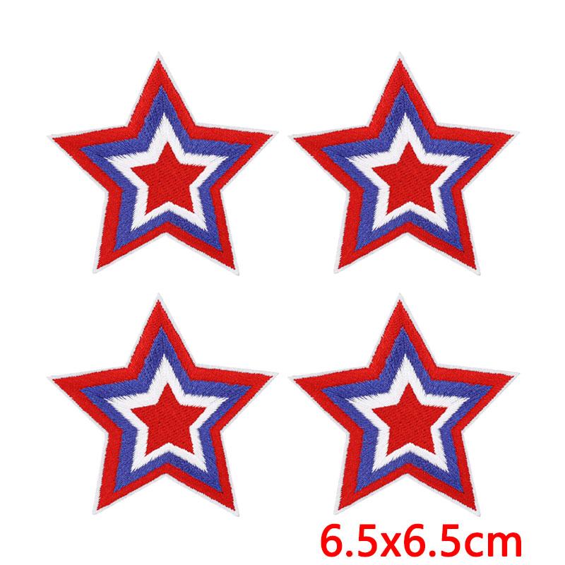 10Pcs USA Independence Day Embroidery Patches, Flag Eagle Bow Iron On Patches for Clothing Backpack Jeans DIY