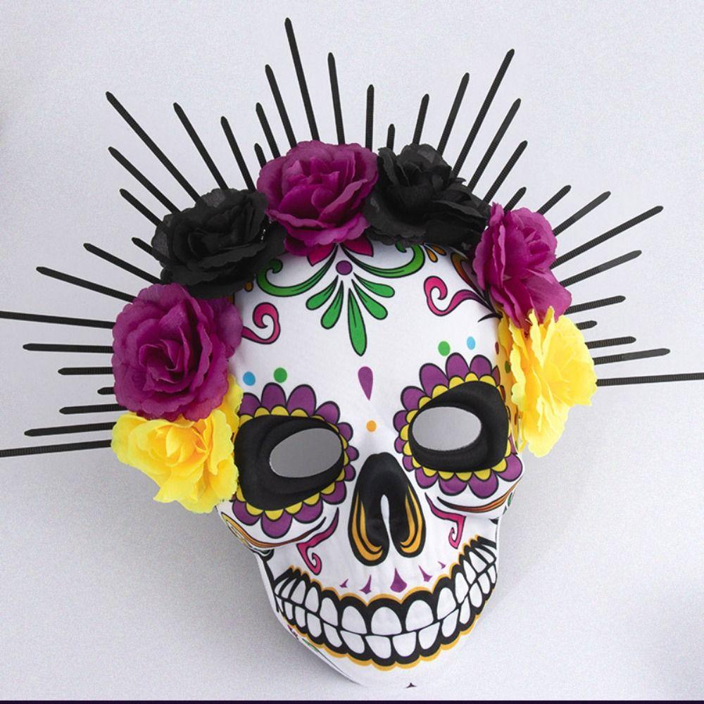 Halloween Mexican Day of The Dead Mask Full Mask Skull Mask  Modeling Costume Props