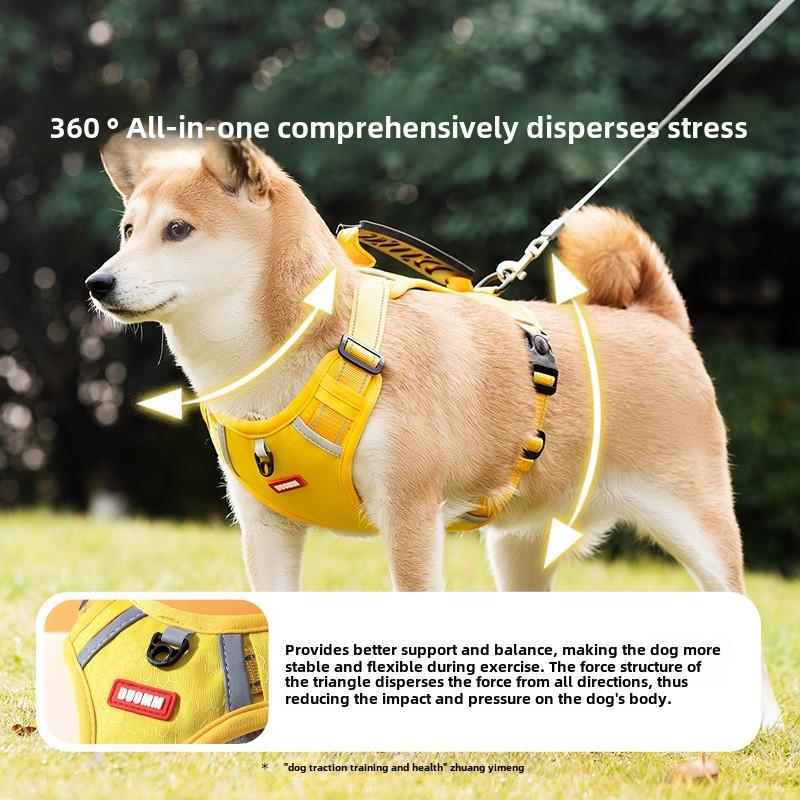 Dog Explosion-proof Vest Type Saddle Chest Strap Medium and Large Dog Large Dog Outdoor Leash Pet Dog Walking Rope