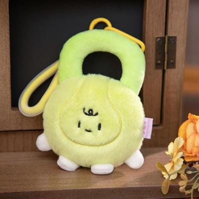 Car Key Pendant PP Cotton Dumbbell Animal Cartoon Basketball Pendant Soft Cotton Golf Unisex