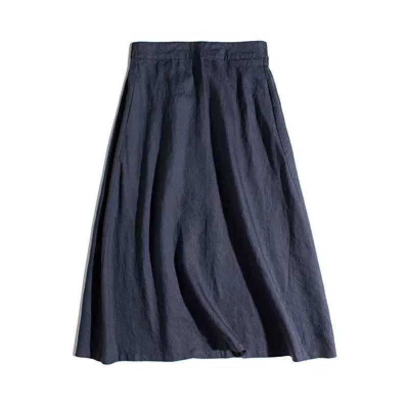 New Casual Midi Skirt  A Classic Versatile Design with An Elastic Waist
