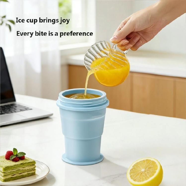Folding Silicone Travel Cup Ice Molds Perfect for Outdoor Activity Heat Resistant and Space Saving Folding Water Bottle