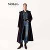 MO&Co. Women's Wool Blend Coat with Knit Shawl