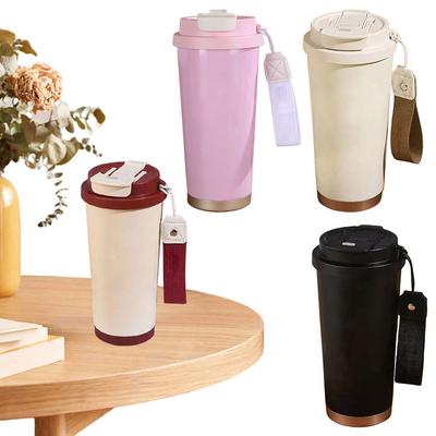 500ml Leak Proof Lily of The Valley Thermos Mug with Ergonomic Design for Stylish Coffee Lovers and Bestie Gifts
