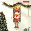 Santa Snowman Door Curtain: Christmas Eve Hanging Couplets for Festive Decoration