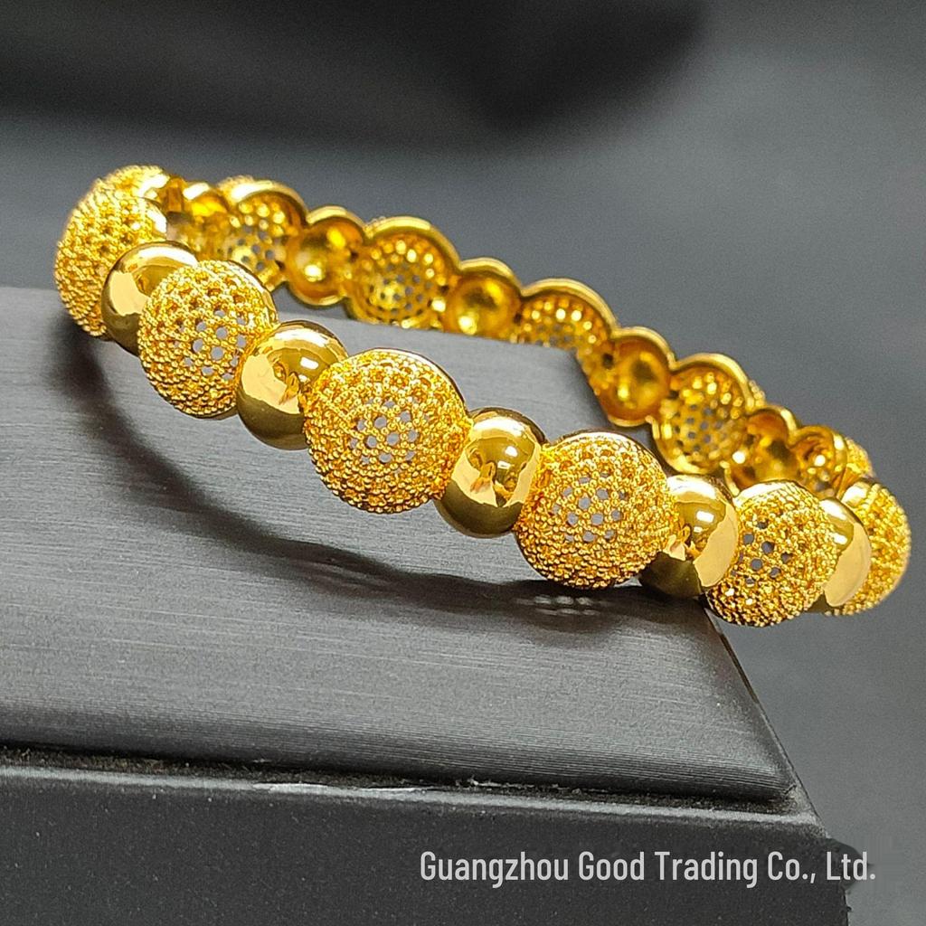 24K Gold-Plated Bollywood Bride Bracelet: Women's Bridal Jewelry