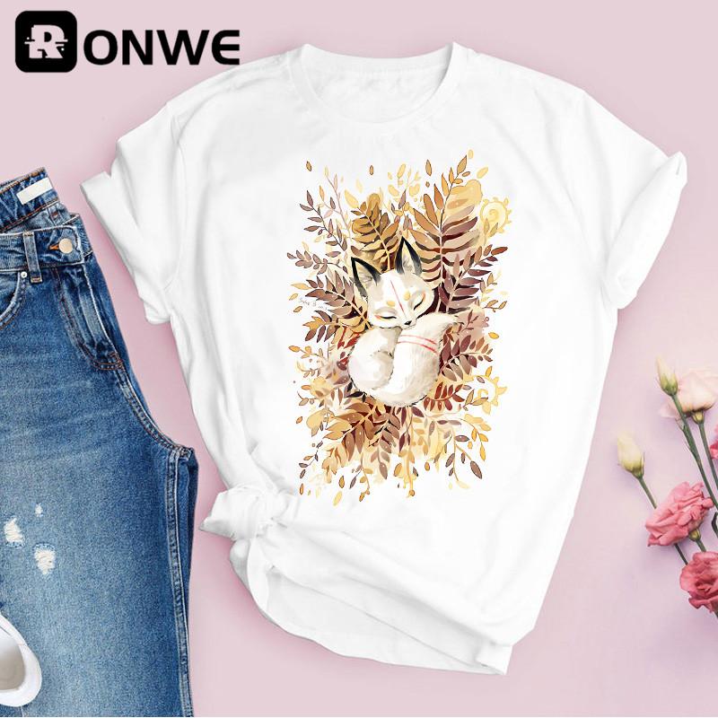 Women Graphic Flower Floral 3D Print T-shirt Girl Funny 90S Print Tops Tee Drop Shipping T-Shirts