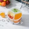 Rotatable Three-grid Plastic Beverage Cold Water Kettle 3-grid Detachable Beverage Machine Fruit Bucket Water Dispenser