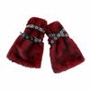 Y2K Faux Fur Leg Warmers Super Soft Fuzzy Boot Cuffs Fashion Faux Furry Belt  Halloween Party