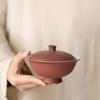 Vintage Wabi Sabi Ceramic Gaiwan Handmade Teacup Creative Gift Large Tea Set Gongfu Brewing Home Decor