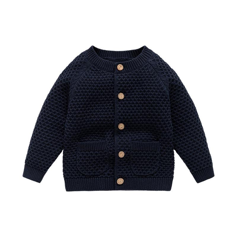 British Style Baby Cotton Knit Sweater Cardigan for Autumn/Winter - One Year Old Gentleman