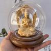 Cypress Wood Sakyamuni Buddha, Guanyin Bodhisattva, Vairocana Buddha, Guan Yu, and The God of Wealth Decor