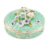 Hand Painted Trinket Box Enamel Vintage Jewelry Storage Box Metal Jewelry   Decorative Rings Earrings Necklace Box