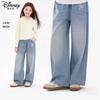 Disney Girls' Casual Straight Wide-Leg Jeans