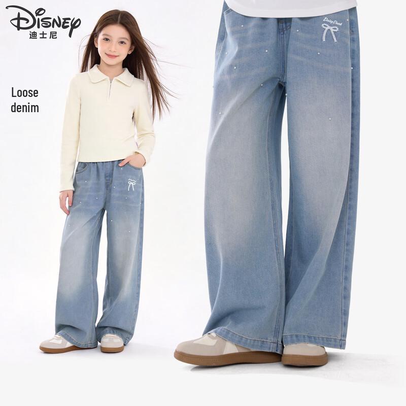 

Disney Girls Casual Straight Wide-Leg Jeans 150