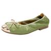 Fashion New Sheepskin in Spring Single Shoe Women Flat Shoes Korean Style Lip on Loafers Bow Lace Up Comfortable Shoes