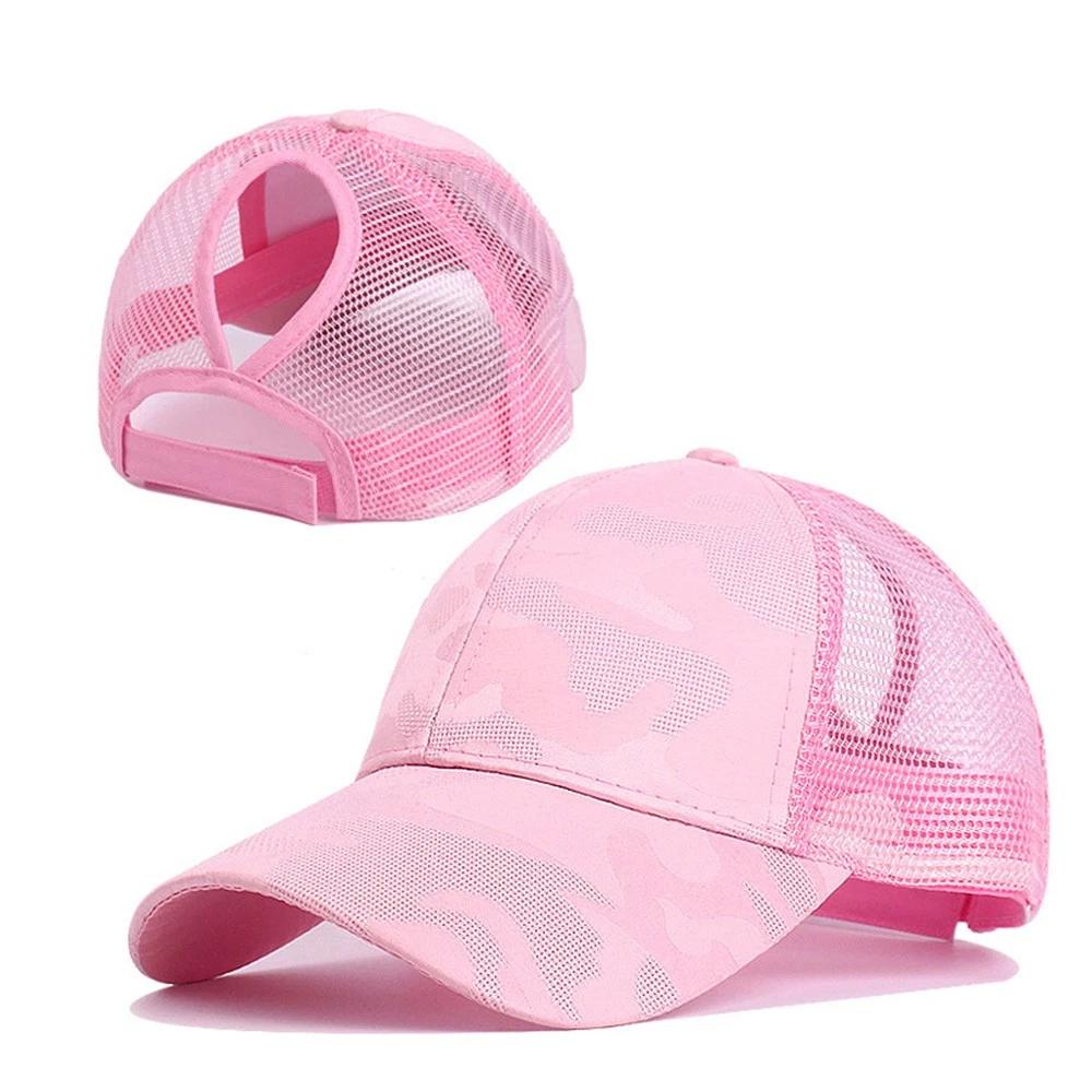 Adjustable Baseball Cap Comfortable Outdoor Visor Hat Unisex Baseball Cap Camouflage High Ponytail Baseball Cap For Early