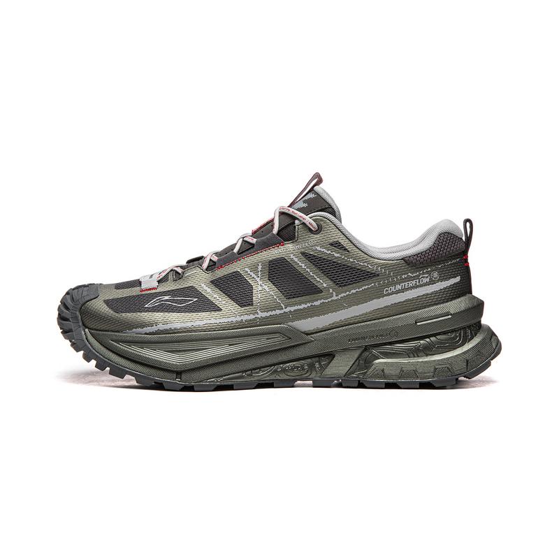 Li Ning Outdoor CF Tracing, Xingchuan SE Cushioning Abrasion Resistant Support Low top Hiking Shoes Unisex AHTV015-10