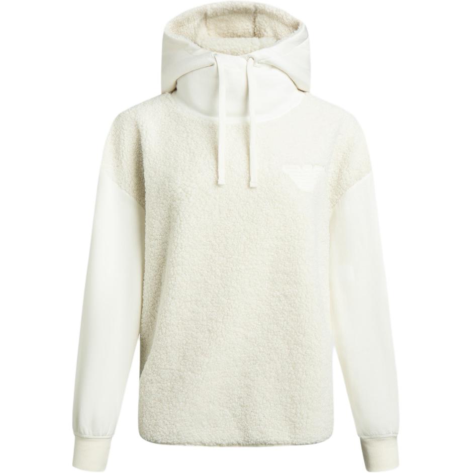 

Emporio Armani FW24 Loose Solid Color Hooded Pullover Long Sleeve Sweatshirt Women sweatshirt Beige 164906-4F256-92810 M