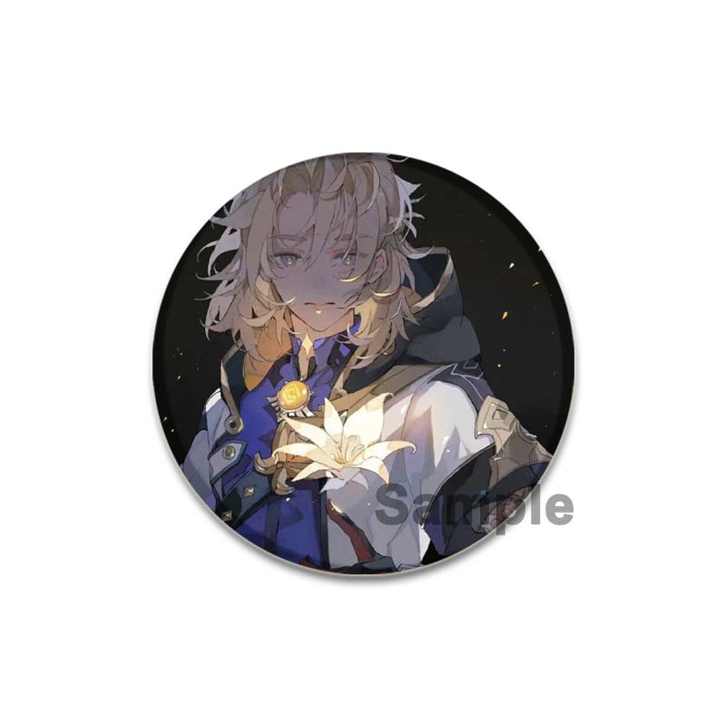 32/44/58mm Genshin Impact Albedo Pin Handmade Brooch for Clothes Cartoon Cosplay Badge Backpack Decoration Jewelry Gift