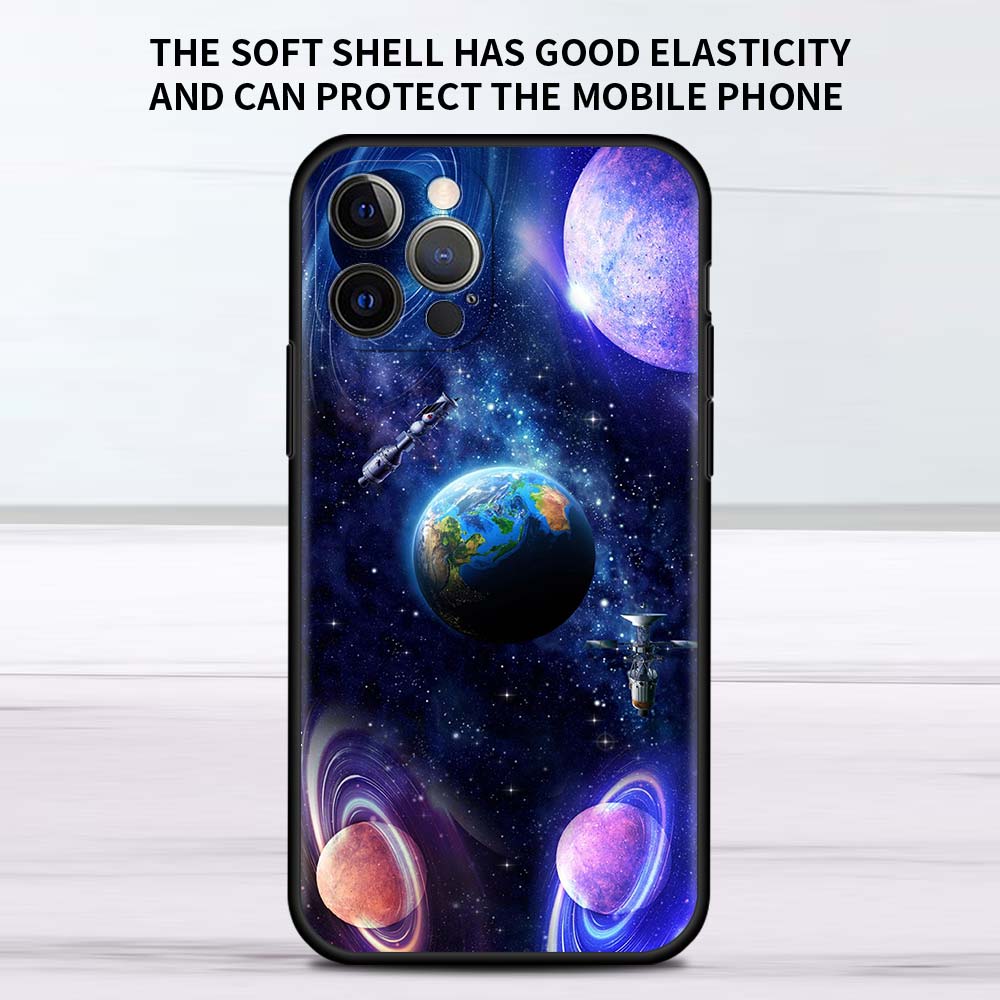 

Чехол «Планеты Космос Венера Солнце Марс» для Apple iPhone 11 13 12 Pro 7 XR X XS Max 8 6 6S Plus 5 14 SE 2020 13Pro черный чехол для телефона iPhone 6 6S