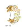 Bracciale Aperto Fiori Freschi Europeo & Americano: Bracciale in Acciaio Inossidabile di Lusso Leggero