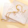 Enamel Daisy Flower Charm Bracelet Gold Color Stainless Steel Adjustable Love Knot Double Snake Chain Women Fashion Jewelry Gift