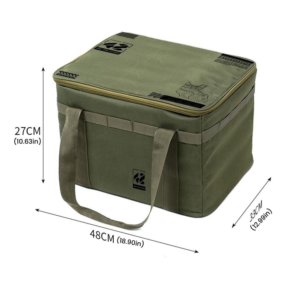 30/42L Camping Cooler Bag Tableware Handbag Field Divider Insulation Foldable Storage Box Outdoor Picnic Travel Organizer Boxes