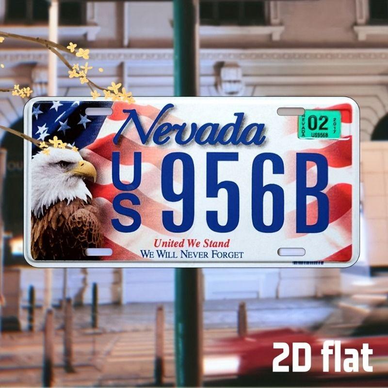 Souvenir Metal License Plate, Custom Auto Sign 15x30cm