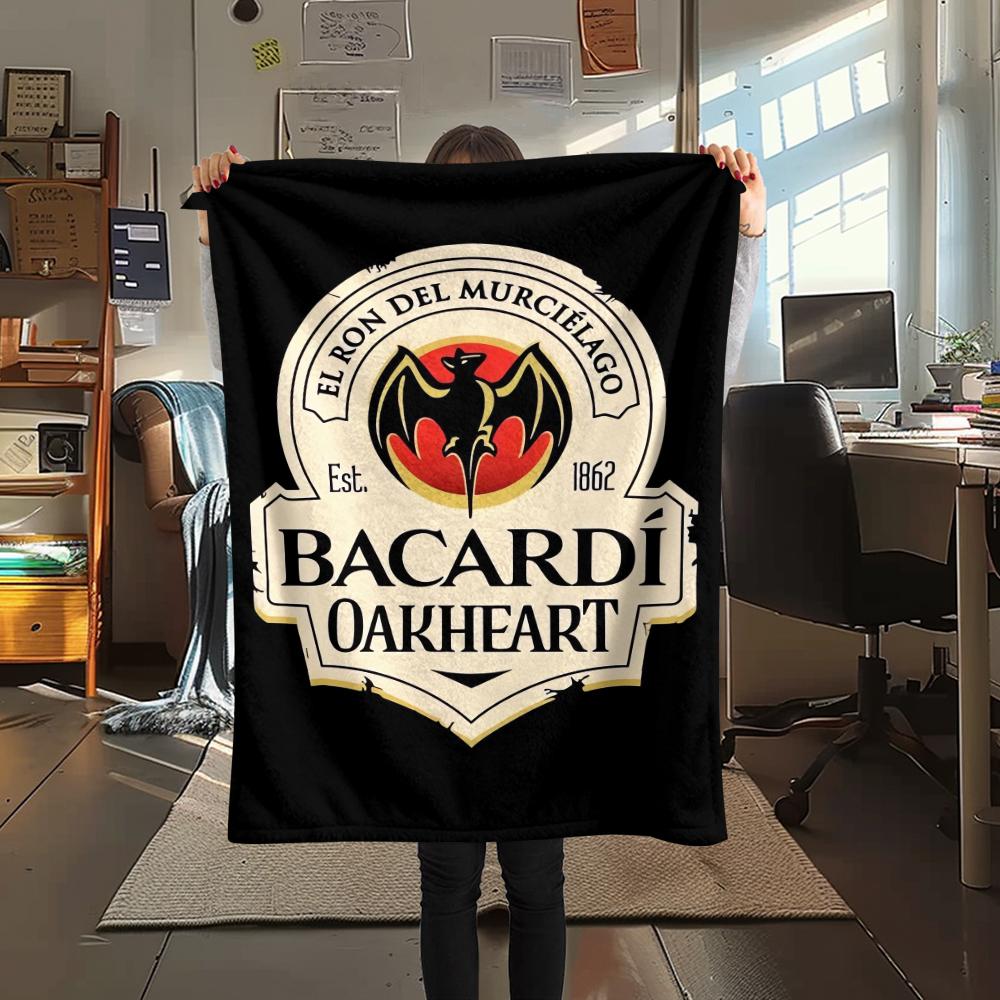 1 Stück Bacardi-Print Flanelldecke, Hohe Qualität, Bequem für alle Jahreszeiten, Heimdekoration, Wärme und Komfort, Perfekt für Weihnachtsgeschenke