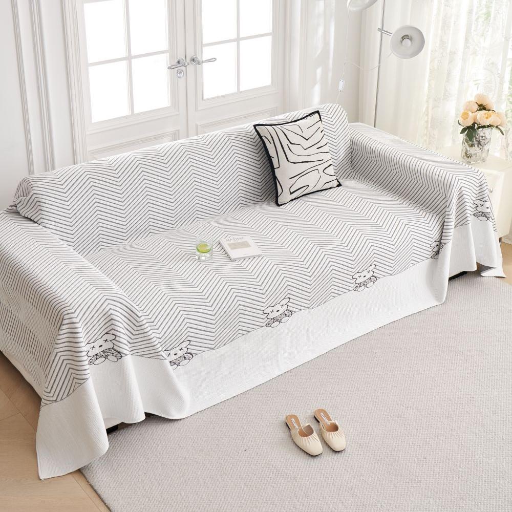 Cool Feeling Houndstooth Sofa Cover Mat Throw Blankets Living Room  Summer Camping Picnic Blanket Cover