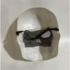 Ripped White Skull Halloween Mask, Breathable Full-face Mesh Skull Mask with Adjustable Strap, Perfect for Scary Costume and Haunted House Parties